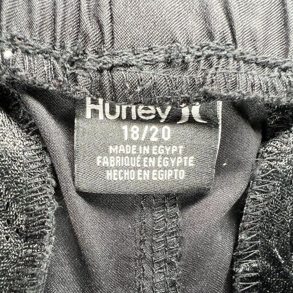 Hurley Sweatpants Boy's Size XL Black Athletic Running Stretch Windbreak Joggers - Picture 10 of 12